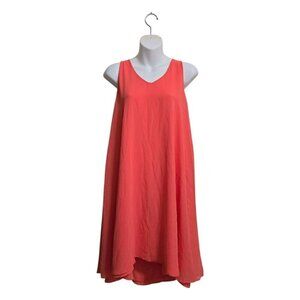 Pietro Brunelli NWT Coral Georgette Chiffon Sleeveless Shift Dress Sz XS